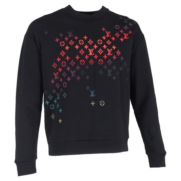 LOUIS VUITTON Other - Louis Vuitton Embroidered Monogram Sweater in Black Cotton